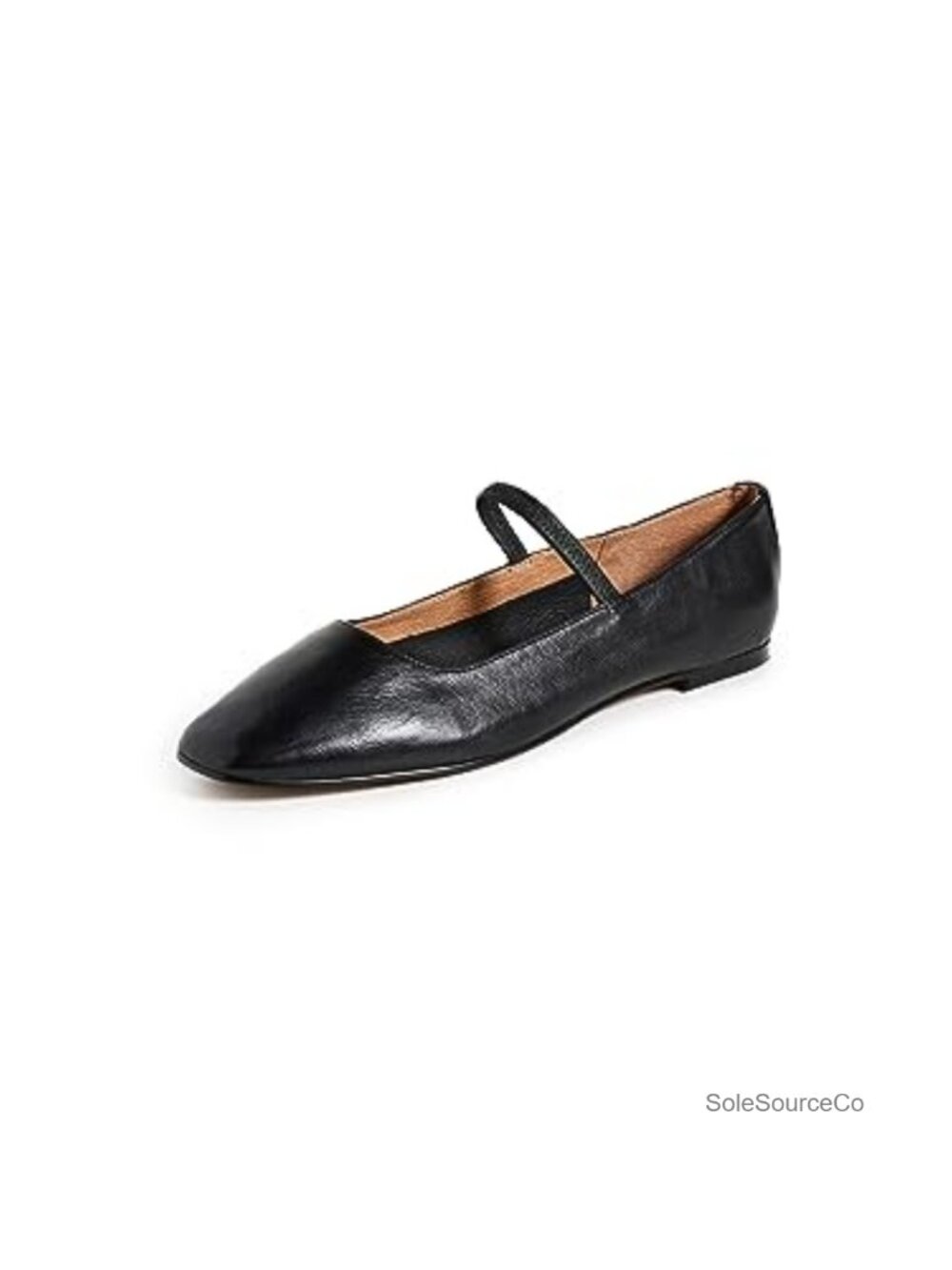 Madewell The Greta Ballet Flats Leather Square Toe Pull-On Cushioned